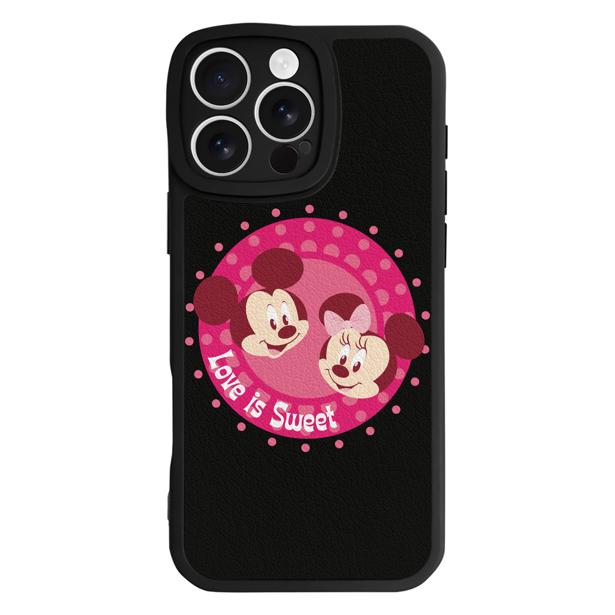 （画像用） ミッキーマウス Mickey Mouse 【iPhone 16シリーズ対応】シリコンスマホケース（レザー調） 材質：シリコン